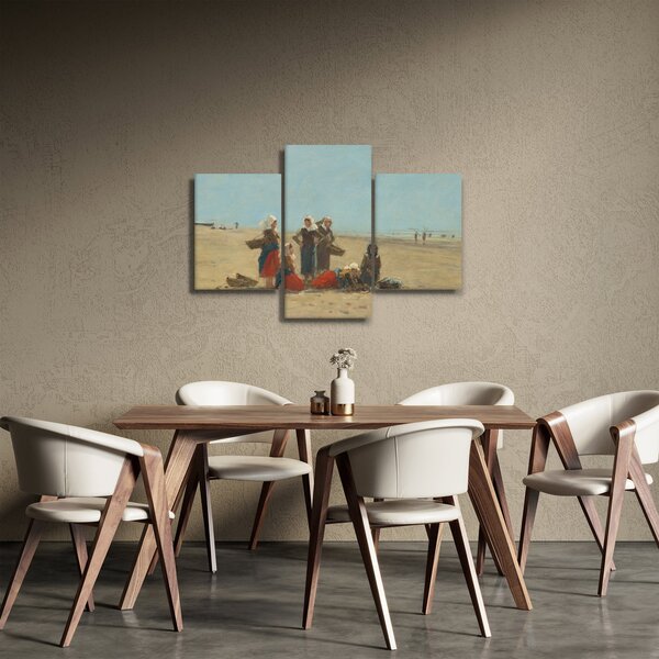 Slika - Eugène Boudin, Women on the Beach at Berck, reprodukcije (90x60 cm)