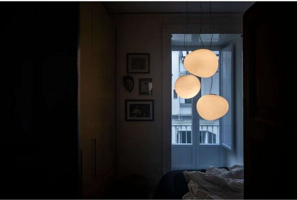 Viseće Svjetiljka Foscarini, prigušiv, Bijela, Dnevna soba, Staklo