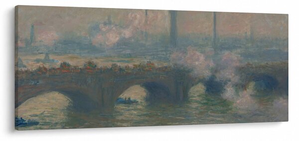 Slika - Claude Monet, Waterloo Bridge, Gray Day, reprodukcije (120x50 cm)