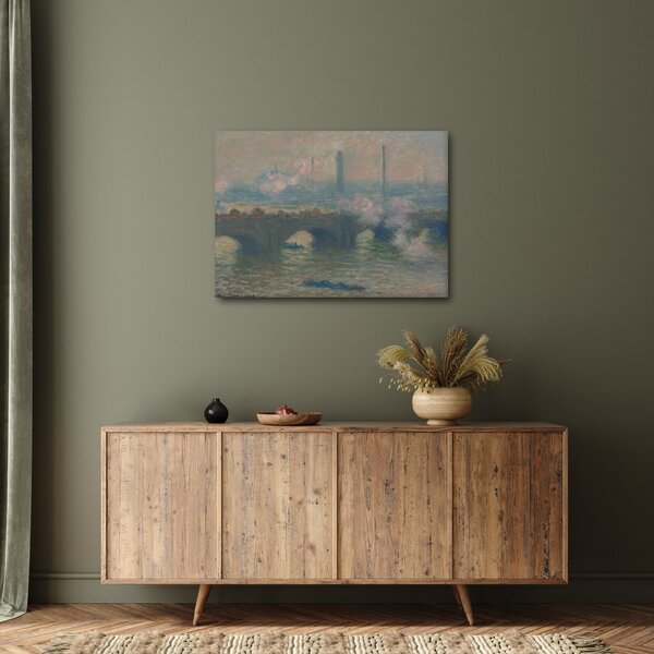 Slika - Claude Monet, Waterloo Bridge, Gray Day, reprodukcije (70x50 cm)