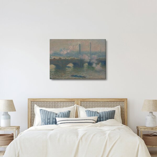 Slika - Claude Monet, Waterloo Bridge, Gray Day, reprodukcije (70x50 cm)