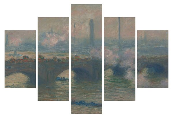 Slika - Claude Monet, Waterloo Bridge, Gray Day, reprodukcije (150x105 cm)