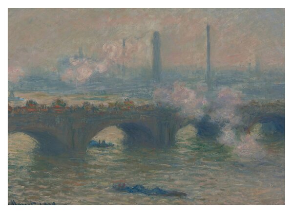 Slika - Claude Monet, Waterloo Bridge, Gray Day, reprodukcije (70x50 cm)