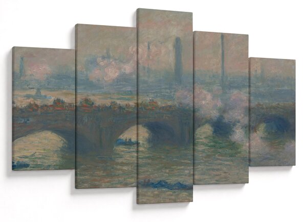 Slika - Claude Monet, Waterloo Bridge, Gray Day, reprodukcije (150x105 cm)
