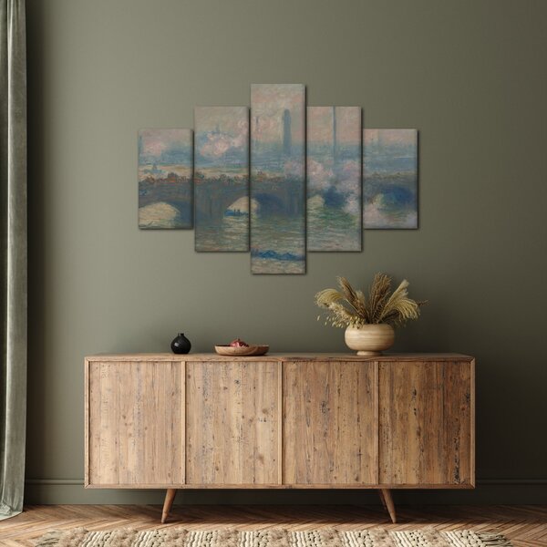 Slika - Claude Monet, Waterloo Bridge, Gray Day, reprodukcije (150x105 cm)