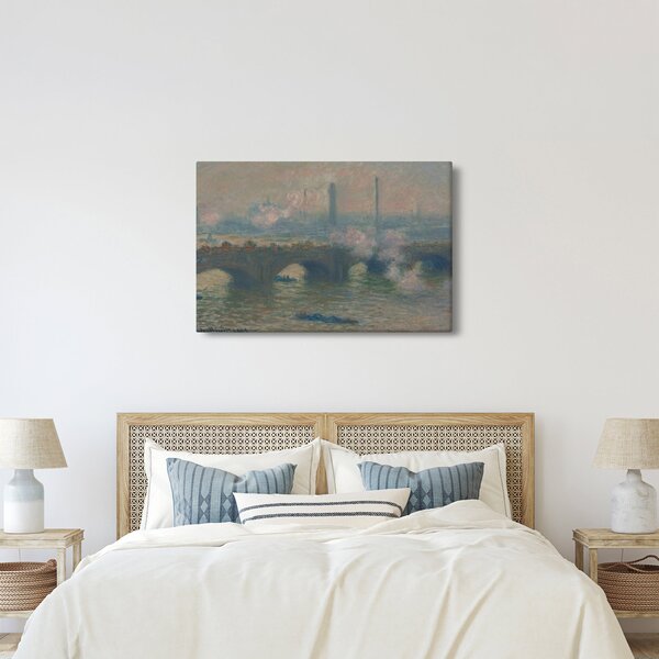 Slika - Claude Monet, Waterloo Bridge, Gray Day, reprodukcije (90x60 cm)