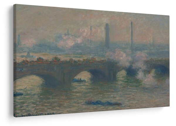 Slika - Claude Monet, Waterloo Bridge, Gray Day, reprodukcije (90x60 cm)