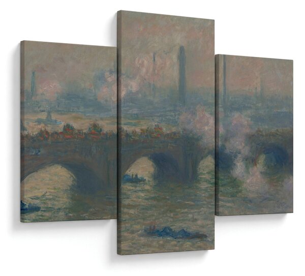 Slika - Claude Monet, Waterloo Bridge, Gray Day, reprodukcije (90x60 cm)