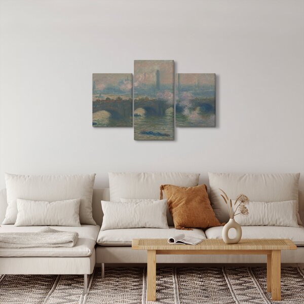 Slika - Claude Monet, Waterloo Bridge, Gray Day, reprodukcije (90x60 cm)