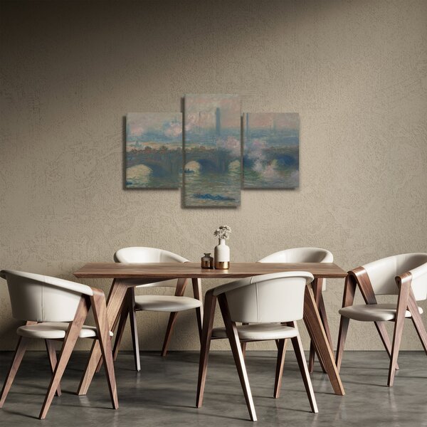 Slika - Claude Monet, Waterloo Bridge, Gray Day, reprodukcije (90x60 cm)