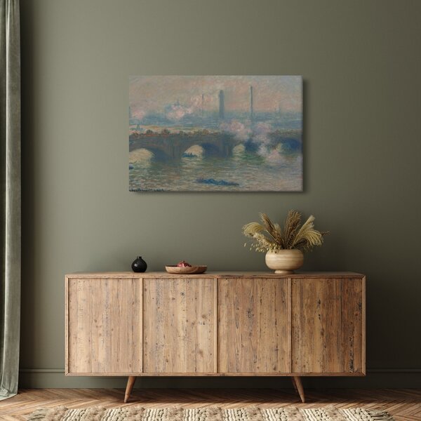 Slika - Claude Monet, Waterloo Bridge, Gray Day, reprodukcije (90x60 cm)
