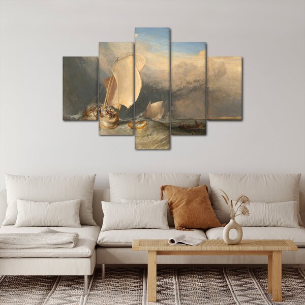 Slika - William Turner, Fishing Boats with Hucksters Bargaining for Fish, reprodukcije (150x105 cm)