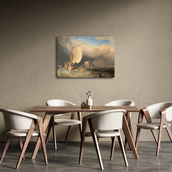Slika - William Turner, Fishing Boats with Hucksters Bargaining for Fish, reprodukcije (70x50 cm)