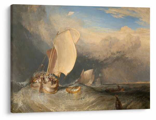 Slika - William Turner, Fishing Boats with Hucksters Bargaining for Fish, reprodukcije (70x50 cm)