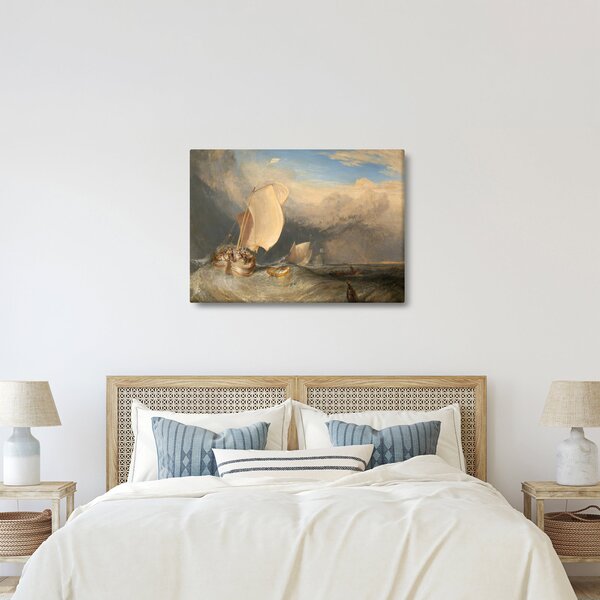 Slika - William Turner, Fishing Boats with Hucksters Bargaining for Fish, reprodukcije (70x50 cm)