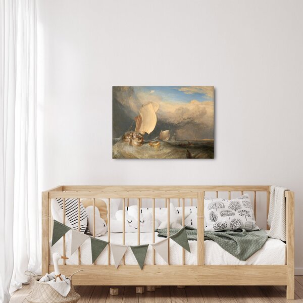 Slika - William Turner, Fishing Boats with Hucksters Bargaining for Fish, reprodukcije (70x50 cm)