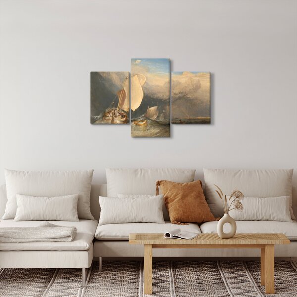 Slika - William Turner, Fishing Boats with Hucksters Bargaining for Fish, reprodukcije (90x60 cm)