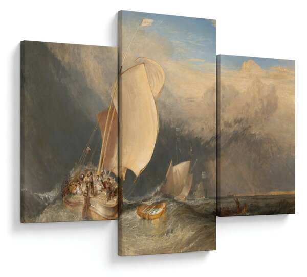 Slika - William Turner, Fishing Boats with Hucksters Bargaining for Fish, reprodukcije (90x60 cm)
