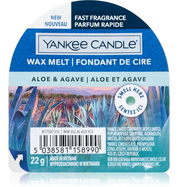 Yankee Candle Aloe & Agave vosak za aroma lampu 22 g