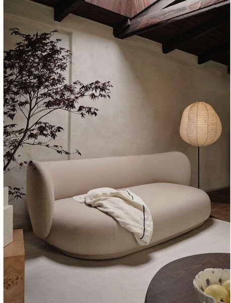Podne Lampa ferm LIVING, Bež, Dnevna soba, Papirnati karton