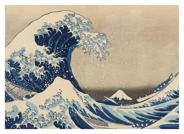 Slika - Katsushika Hokusai, Under the Wave off Kanagawa, reprodukcije (70x50 cm)