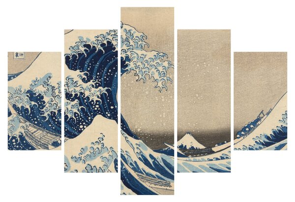 Slika - Katsushika Hokusai, Under the Wave off Kanagawa, reprodukcije (150x105 cm)