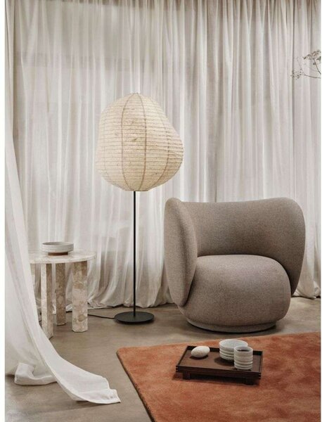 Podne Lampa ferm LIVING, Bež, Dnevna soba, Papirnati karton