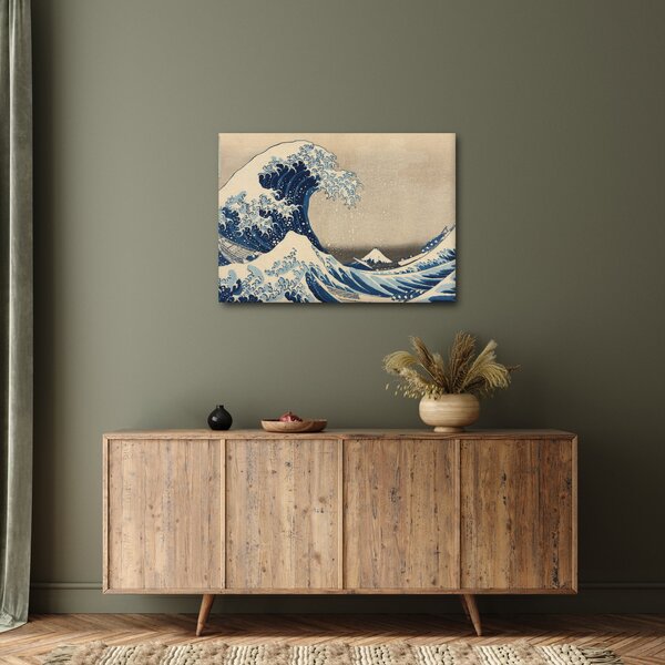 Slika - Katsushika Hokusai, Under the Wave off Kanagawa, reprodukcije (70x50 cm)