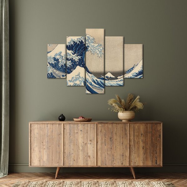 Slika - Katsushika Hokusai, Under the Wave off Kanagawa, reprodukcije (150x105 cm)