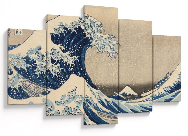 Slika - Katsushika Hokusai, Under the Wave off Kanagawa, reprodukcije (150x105 cm)