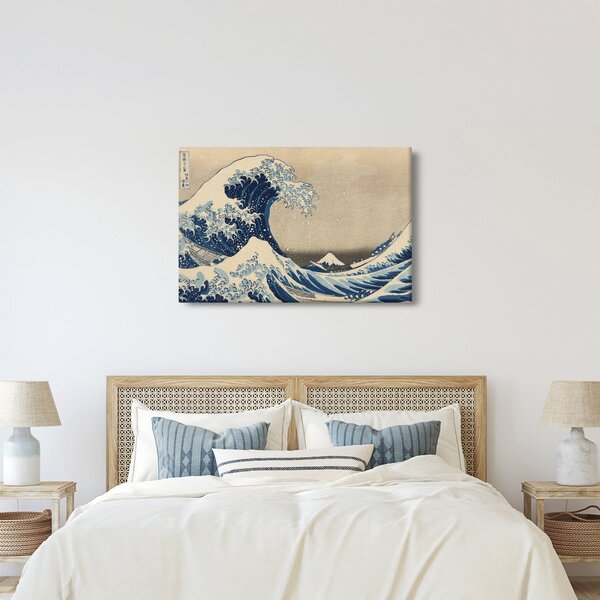 Slika - Katsushika Hokusai, Under the Wave off Kanagawa, reprodukcije (90x60 cm)