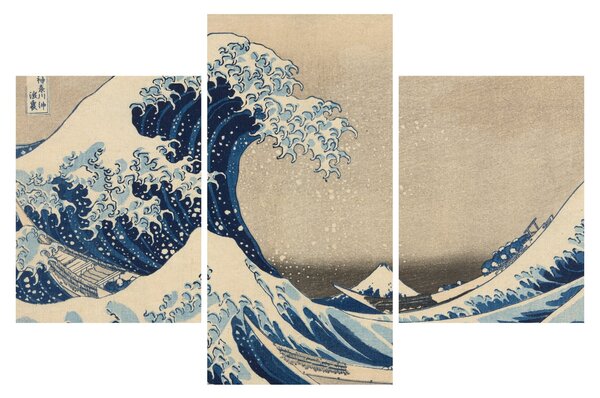 Slika - Katsushika Hokusai, Under the Wave off Kanagawa, reprodukcije (90x60 cm)