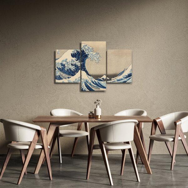 Slika - Katsushika Hokusai, Under the Wave off Kanagawa, reprodukcije (90x60 cm)