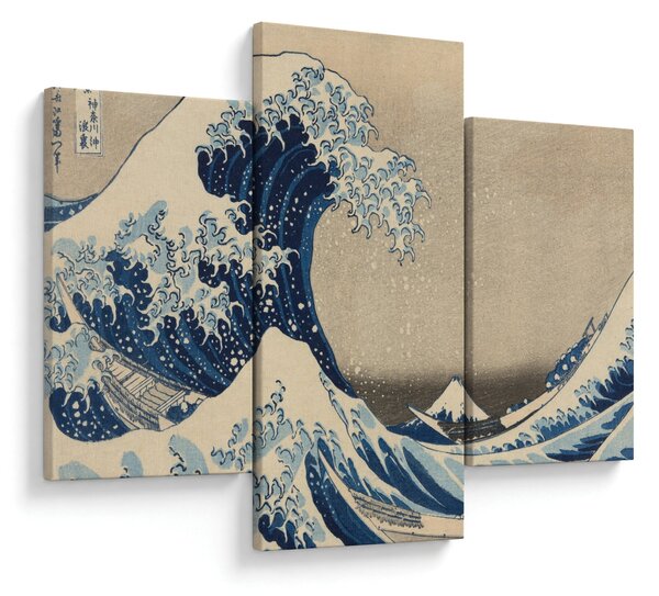 Slika - Katsushika Hokusai, Under the Wave off Kanagawa, reprodukcije (90x60 cm)
