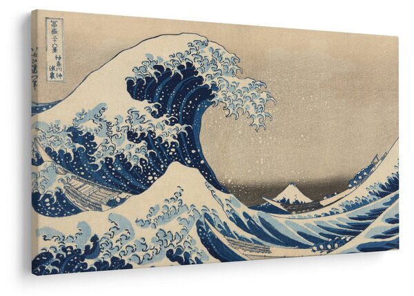Slika - Katsushika Hokusai, Under the Wave off Kanagawa, reprodukcije (90x60 cm)