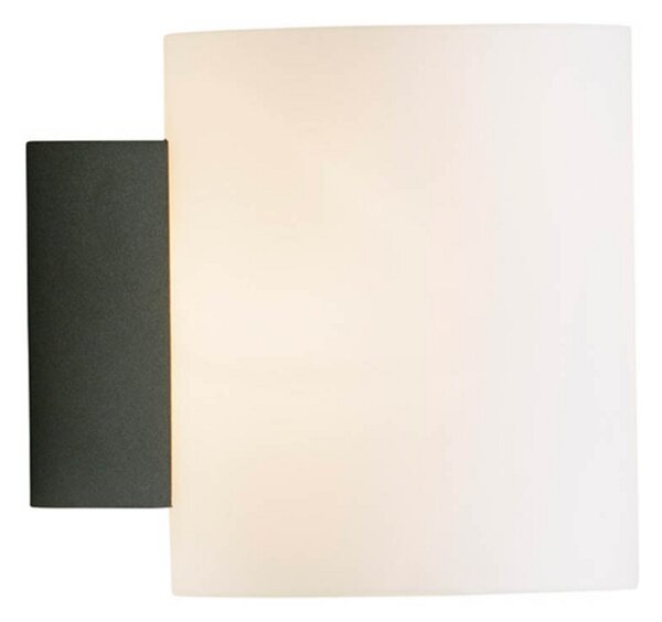 Evoke Zidna Lampa IP44 Small Anthracite/Opal - Herstal