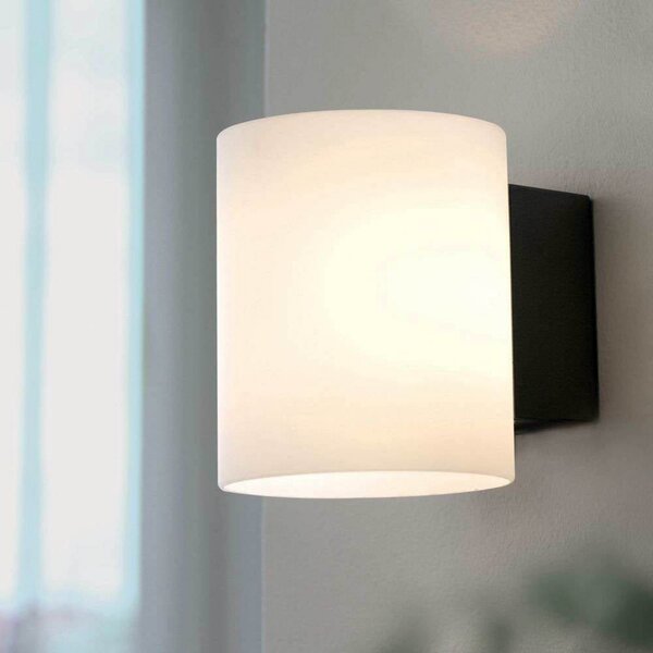 Evoke Zidna Lampa IP44 Small Anthracite/Opal - Herstal