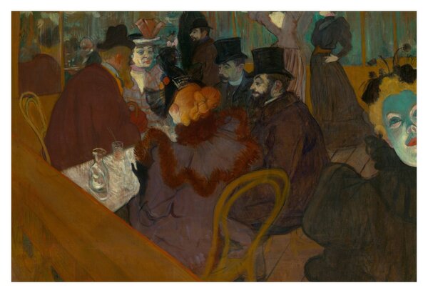 Slika - Henri de Toulouse-Lautrec, At the Moulin Rouge, reprodukcije (90x60 cm)