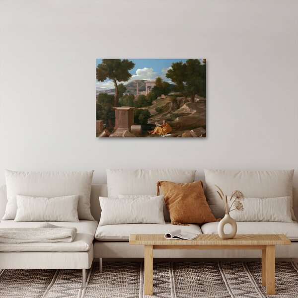 Slika - Nicolas Poussin, Landscape with Saint John on Patmos, reprodukcije (70x50 cm)