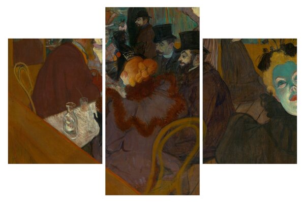 Slika - Henri de Toulouse-Lautrec, At the Moulin Rouge, reprodukcije (90x60 cm)