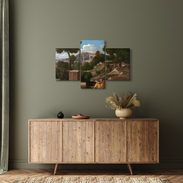 Slika - Nicolas Poussin, Landscape with Saint John on Patmos, reprodukcije (90x60 cm)