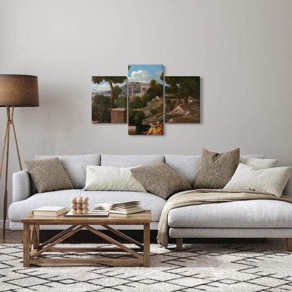 Slika - Nicolas Poussin, Landscape with Saint John on Patmos, reprodukcije (90x60 cm)