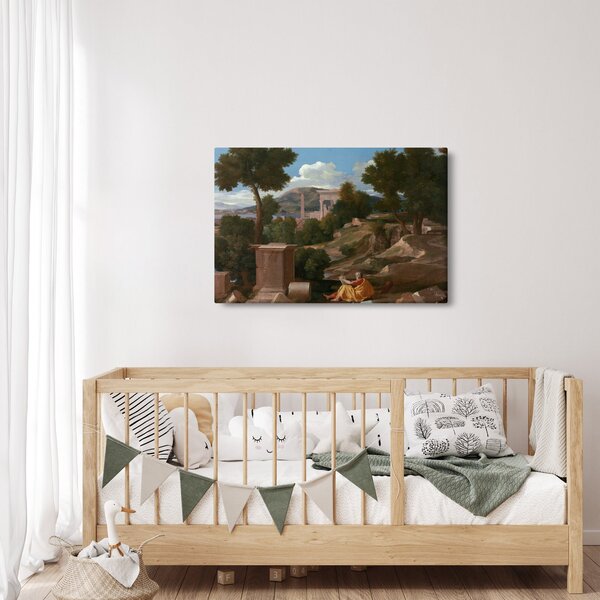 Slika - Nicolas Poussin, Landscape with Saint John on Patmos, reprodukcije (90x60 cm)