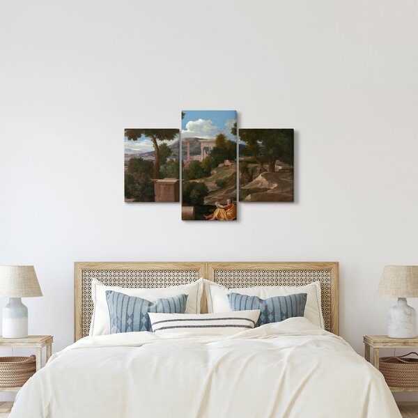 Slika - Nicolas Poussin, Landscape with Saint John on Patmos, reprodukcije (90x60 cm)