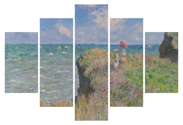 Slika - Claude Monet, Cliff Walk at Pourville, reprodukcije (150x105 cm)