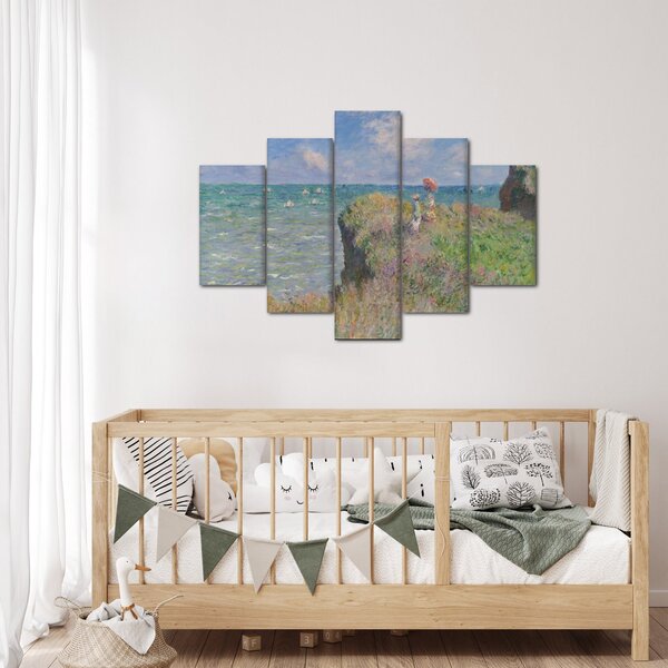 Slika - Claude Monet, Cliff Walk at Pourville, reprodukcije (150x105 cm)