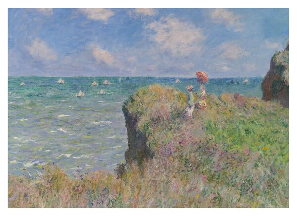 Slika - Claude Monet, Cliff Walk at Pourville, reprodukcije (70x50 cm)