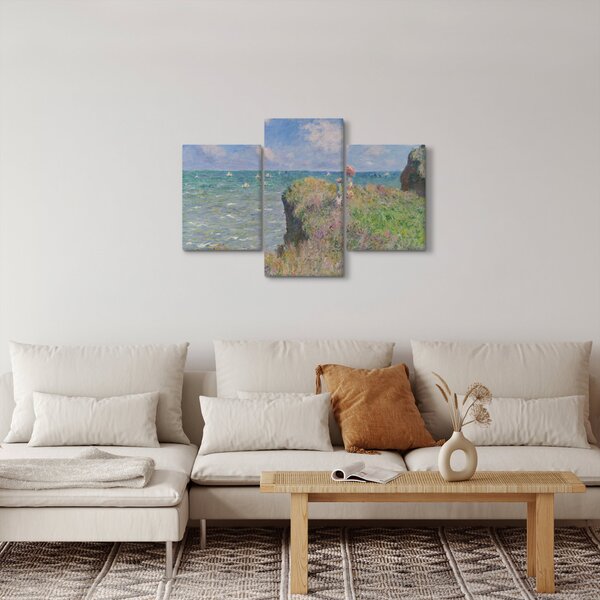 Slika - Claude Monet, Cliff Walk at Pourville, reprodukcije (90x60 cm)
