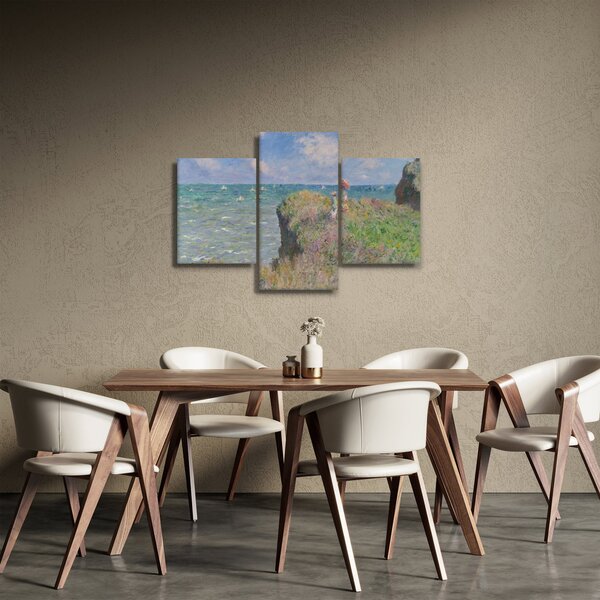 Slika - Claude Monet, Cliff Walk at Pourville, reprodukcije (90x60 cm)