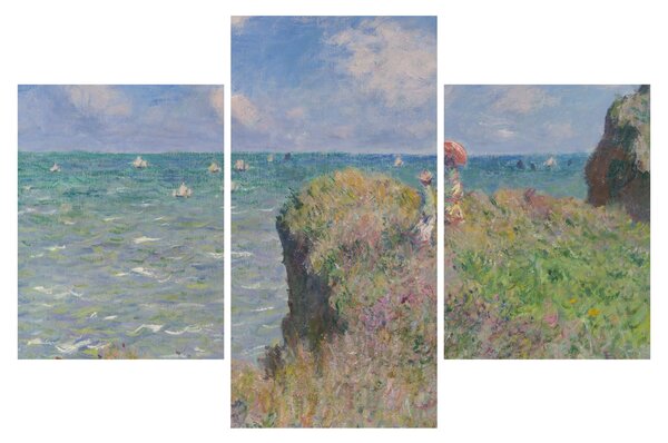 Slika - Claude Monet, Cliff Walk at Pourville, reprodukcije (90x60 cm)